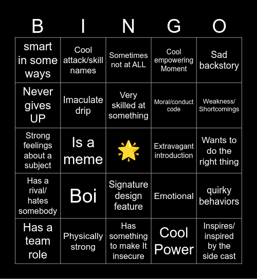 Capslock's Very specific kinks Bingo Card