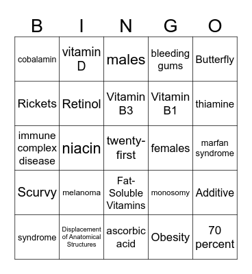 RAD 210 Chapter 12 Pathology Review Bingo Card