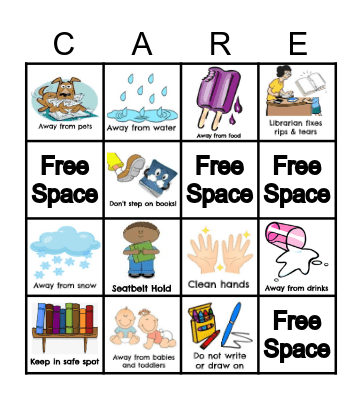 I Take Care of My Books! Bingo Card