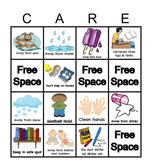 I Take Care of My Books! Bingo Card