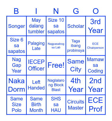 IECEP-HAU BINGO Card