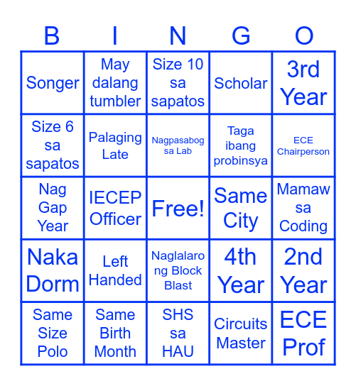 IECEP-HAU BINGO Card