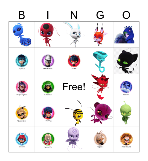 Ladybug Bingo Card