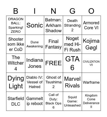 Gamescom ONL 2024 Bingo Card