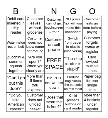 H Bingo Card