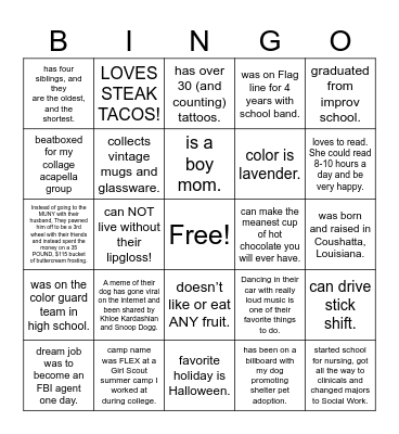 Coalition Bingo Card