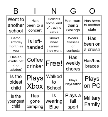 Icebreaker Bingo: Find Someone Who Bingo Card