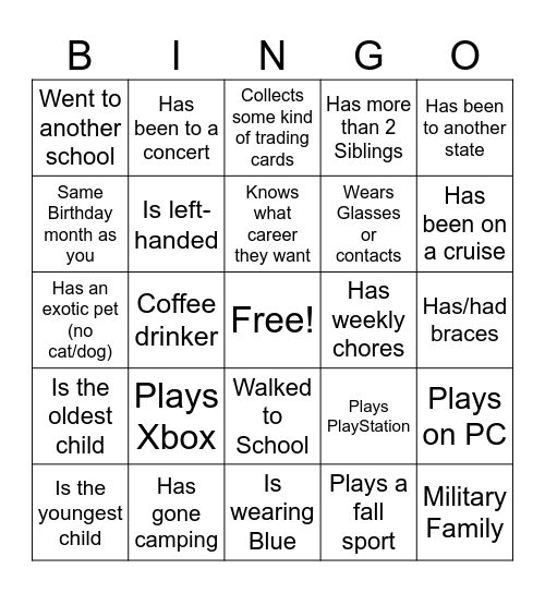 Icebreaker Bingo: Find Someone Who Bingo Card