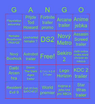 GAMESCOM Bingo Card