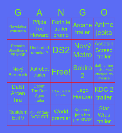 GAMESCOM Bingo Card