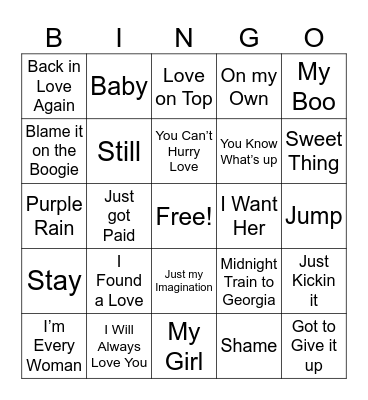 M U S I C Bingo Card