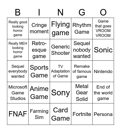 FUCKKKKKKKK Bingo Card