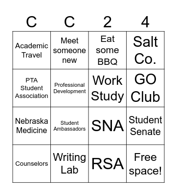Welcome to Fall 2024! Bingo Card