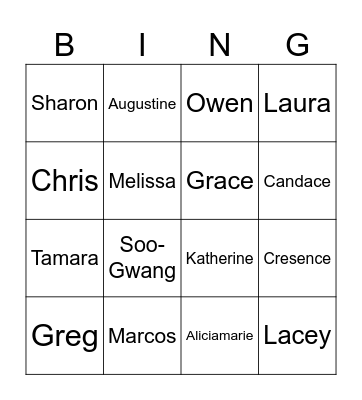 Titan Bingo Card