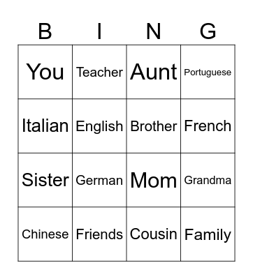 Bingo Card