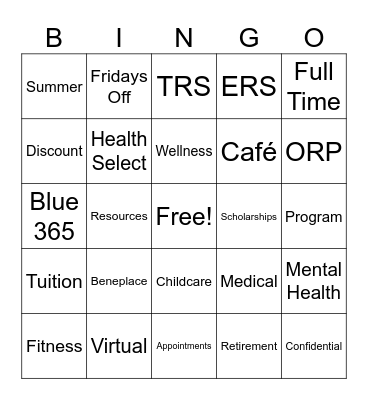 Benefits You May not Know! Bingo Card