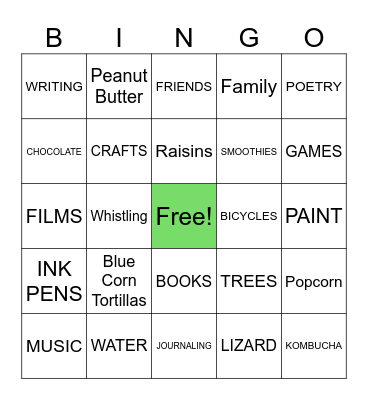 I look forward to getting to know YOU, too! Bingo Card