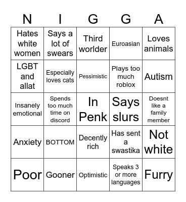Penk Bingo Card