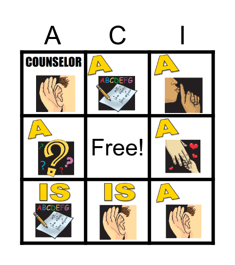 The Counselor Is Bingo Card