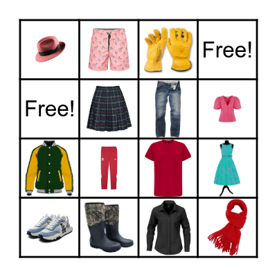 CLOTHES BINGO Card