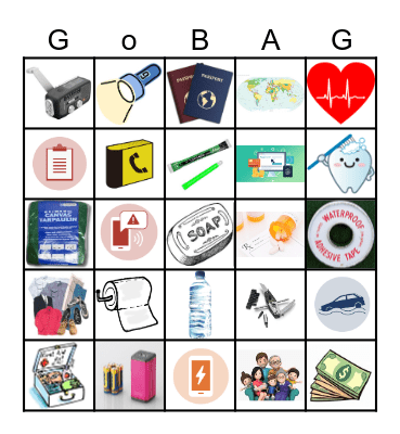 Emergency Preparedness Bingo Card