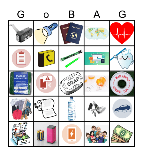 Emergency Preparedness Bingo Card