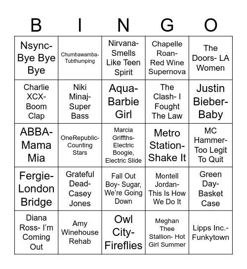 Radio Bingo "X" or "T" Marks The Bingo Card