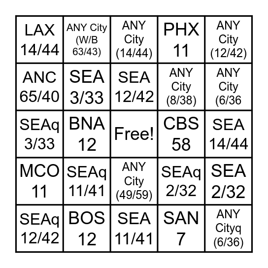 Encoding Bingo Card