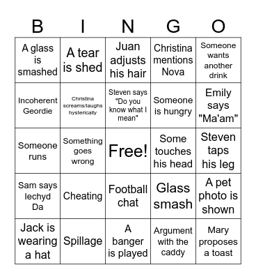 Hammersmith Open 24' Bingo Card