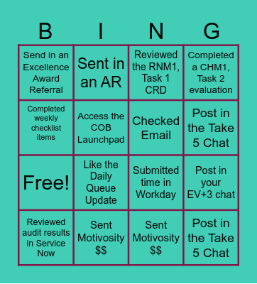 Back to School Bingo! Bingo Card