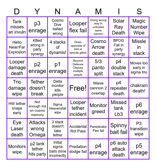 TOP Bingo Card