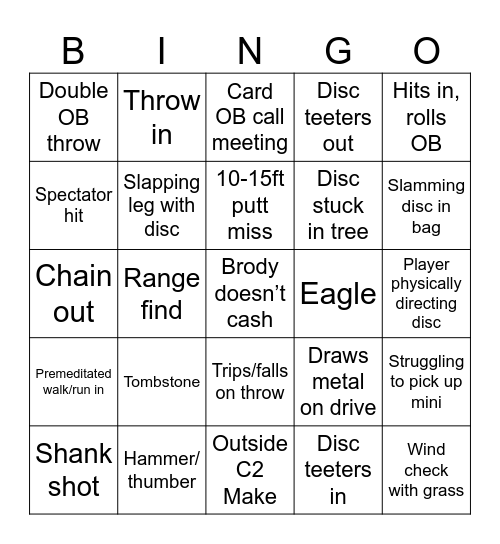 Werldz Bingo Card