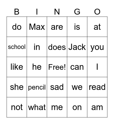 River Vocabulary Bingo Card