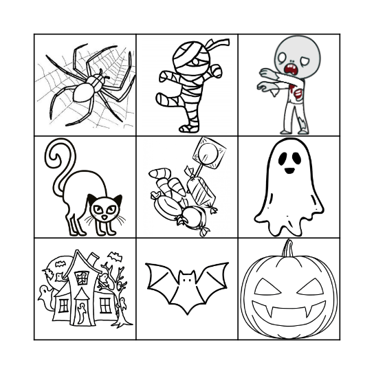 Happy Halloween Bingo Card