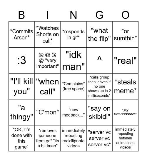 Aimi Bingo Card