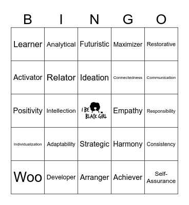 I Be Black Girl Bingo Card
