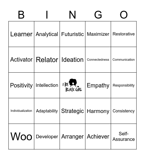 I Be Black Girl Bingo Card