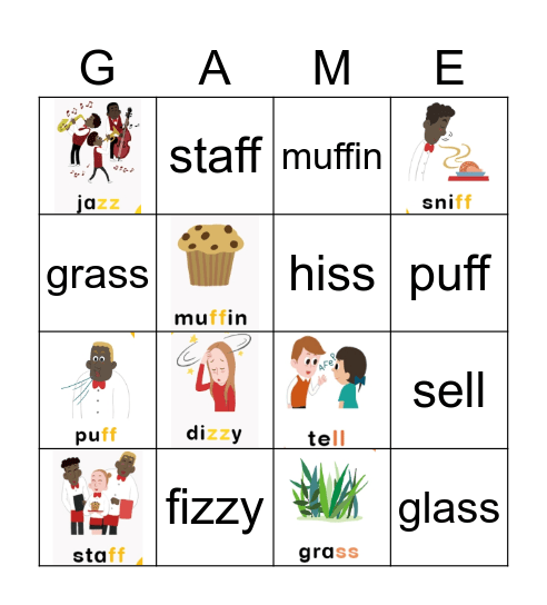 CC1 Phonics RV3 Bingo Card