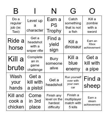Bongo Bingo Round 4 Bingo Card