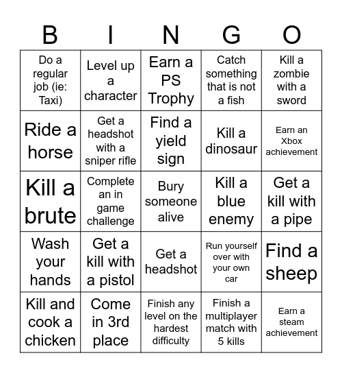 Bongo Bingo Round 4 Bingo Card