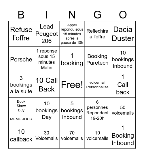 BINGO Card