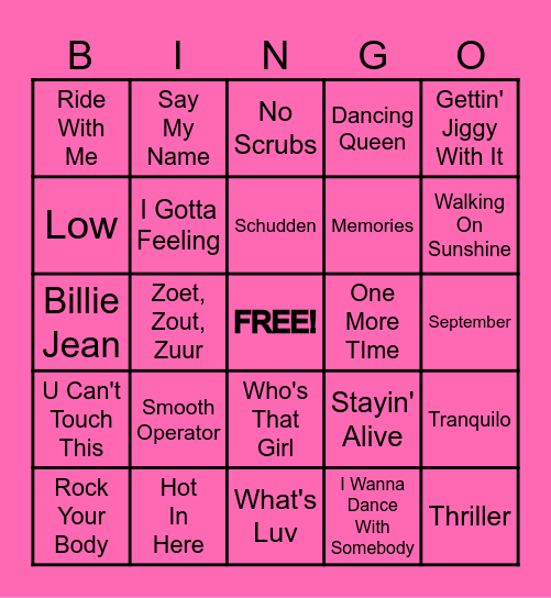 ART OF DRINKS DISCO BINGO Card