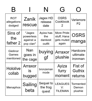 sumsum2024 Bingo Card