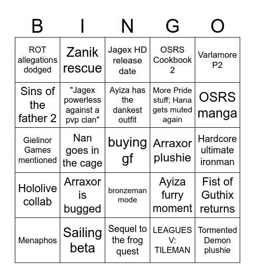 sumsum2024 Bingo Card