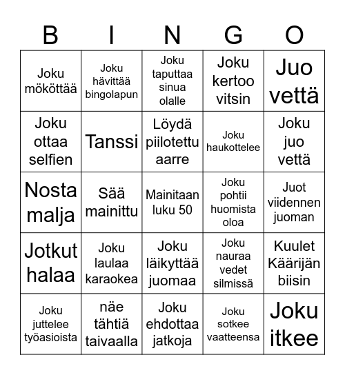 Bilebingo Card