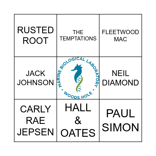 Summer Jams Bingo Card