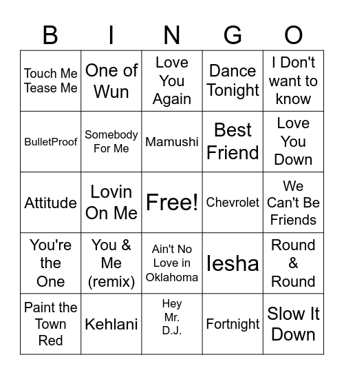 Club Summer 24 Bingo Card