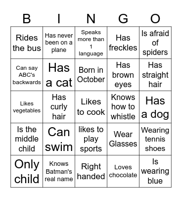 3-5 Activity #4 2 Bingo Card