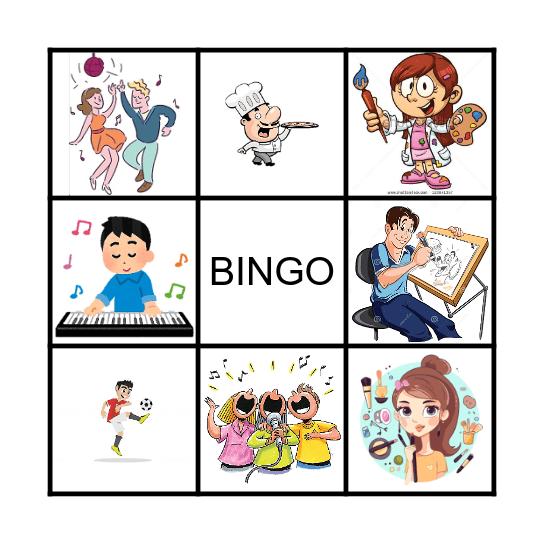 "JOBS" (PROFESIONES) Bingo Card