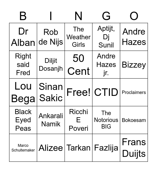 FCZ BBQ 2024 Bingo Card